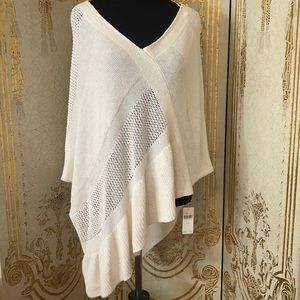 Anthropologie Ivory shawl XS/S